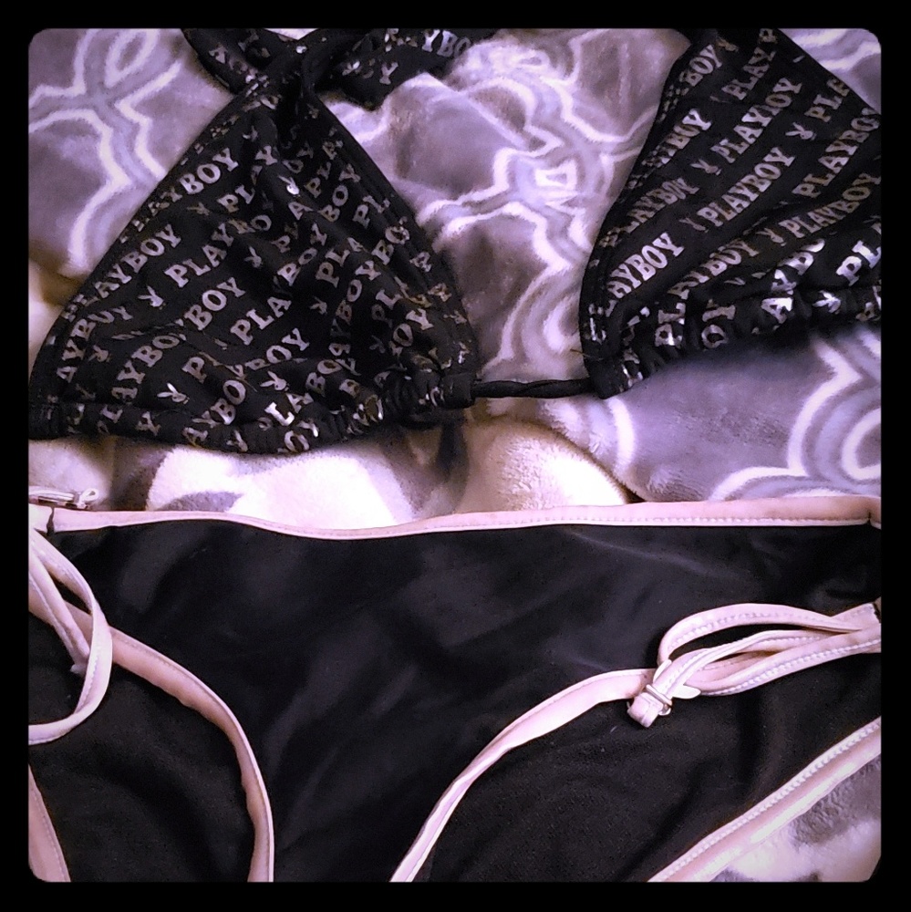 2 piece swimming suit play boy.